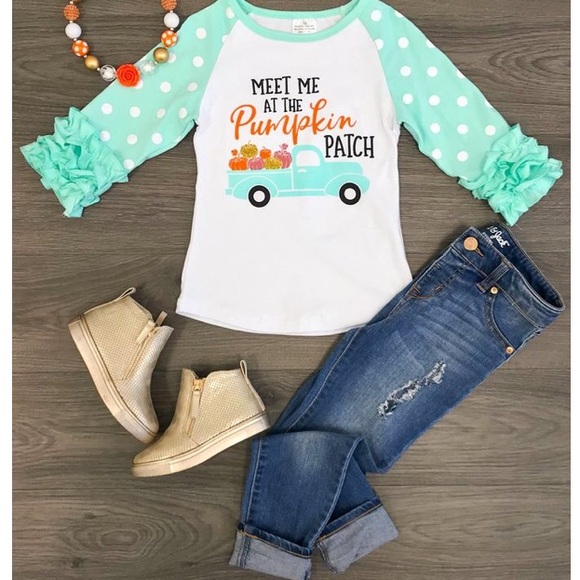 Meet Me at the Pumpkin Patch Ruffle T shirt - Picture 3 of 4